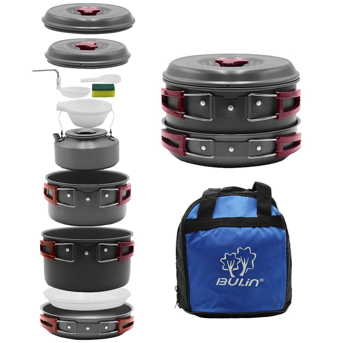 CretFine 304 Stainless Steel Camping Cookware Set with Portable Bag - -  CretFine - Home & Outdoor